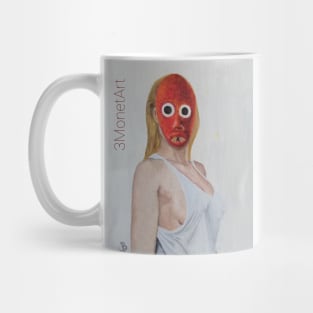 rubia con máscara Mug